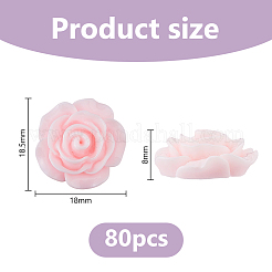 80pcs cabochons en résine opaque&nbsp;RESI-DC0001-61C