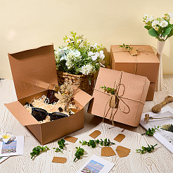 8 boîte d'expédition carrée pliable en papier kraft&nbsp;CON-CP0001-018C