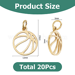 Dijes deportivos de acero inoxidable 304&nbsp;STAS-WH0043-66B-1