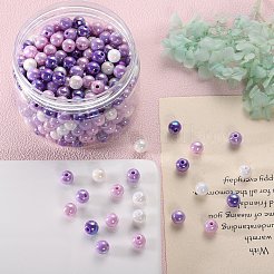 400pcs 4 couleurs perles acryliques opaques&nbsp;MACR-SZ0001-79C