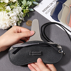 1 sangle de lunettes en cuir PU avec sac&nbsp;AJEW-CN0002-62D