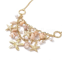 Trendige Shell Bib Beach Halsketten&nbsp;NJEW-N0031-01