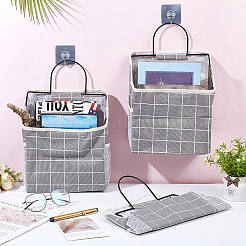 Nachttisch-Caddy aus Polycotton mit Schottenmuster für Studentenwohnheime&nbsp;AJEW-WH0348-12