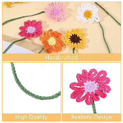 6 Stück Lesezeichen aus Polyester in Blumenform&nbsp;AJEW-GL0003-50A