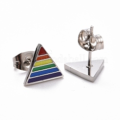 Ohrstecker aus Edelstahl im Pride-Stil 201&nbsp;EJEW-F276-03P
