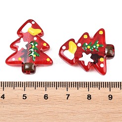 Cuentas de murano hechas a mano con tema navideño&nbsp;LAMP-I027-07R-1