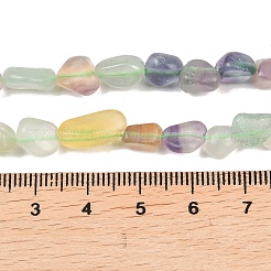 Fluorit natürlichen bunten Perlen Stränge&nbsp;G-P497-01C-18