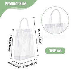 Transparente PVC-Geschenktüten mit Griff&nbsp;CON-WH0088-69