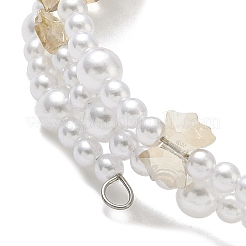 Braccialetti multistrato con perline di imitazione in vetro e plastica ABS&nbsp;BJEW-JB12321-02