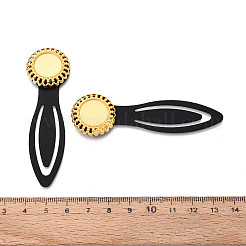 Fassungen für Lesezeichen-Cabochons aus Legierung und Eisen&nbsp;PALLOY-N184-01G