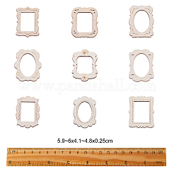 Décorations de pièces de bois non finies&nbsp;WOOD-CJ0001-43