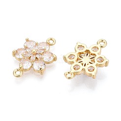 Ciondoli connettore in ottone con pavé di zirconi cubici trasparenti&nbsp;KK-N284-13G