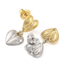 Orecchini a bottone in acciaio inossidabile 304 con placcatura ionica (ip) per donna&nbsp;EJEW-N054-14