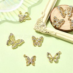 10 Stück 5 Stile Legierung mit Strass-Anhänger&nbsp;FIND-CJ0001-78