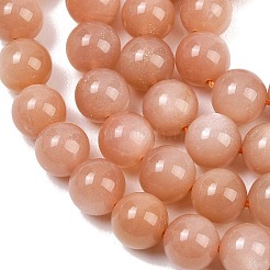 Natürliche sunstone Perlen Stränge&nbsp;G-G342-A01-8.5mm