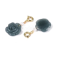 Anhänger aus natürlichem Myanmar-Jade und Naturperlen&nbsp;G-T143-47A