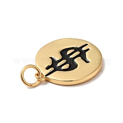 Pendentifs en laiton émaillé de placage de crémaillère&nbsp;KK-H431-27G