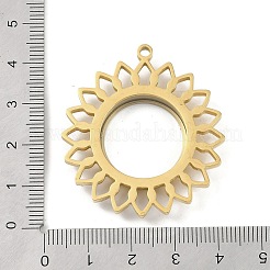 Ionenplattierung (IP) 304 Edelstahl Medaillon Anhänger&nbsp;STAS-S132-07G-01