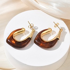 Boucles d'oreilles à tige en acier inoxydable 304 pour femmes&nbsp;EJEW-F411-02G