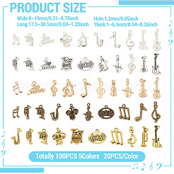 Pendenti in lega di stile tibetano da 100 pz 5 colori&nbsp;FIND-TA0006-71