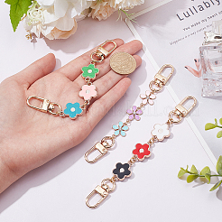 6 Stück 3 Stil Blumen Kunststoff Emaille Link Taschengurt Verlängerungen&nbsp;FIND-WR0006-37