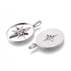 Pendentifs en laiton micro pavé zircon coloré cubique&nbsp;KK-N232-170P-NF