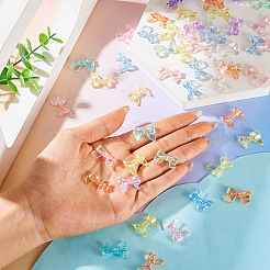 100pcs perles acryliques transparentes de placage uv&nbsp;OACR-TA0001-69