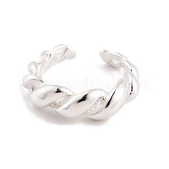925 offener Manschettenring aus Sterlingsilber für Damen und Herren&nbsp;RJEW-P105-02S