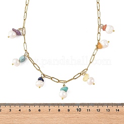 Colliers pour femmes avec chaîne trombone en acier inoxydable 304&nbsp;NJEW-JN06528-01