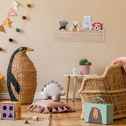 Rechteckige Präsentationsständer für Actionfiguren aus Holz&nbsp;AJEW-WH0460-089