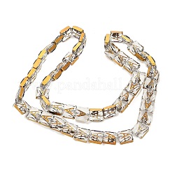 Chapelets de perles en verre électroplaqué&nbsp;EGLA-P066-04A-G01