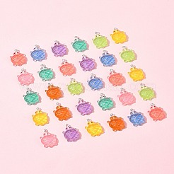 32 pendentif en résine opaque lumineuse et dégradé de 8 couleurs&nbsp;RESI-FS0001-96