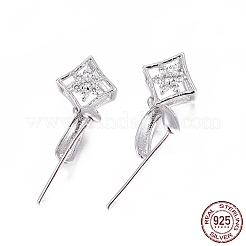 925 colgante de plata de ley chapado en rodio antideslustre con pasadores&nbsp;STER-L058-020P