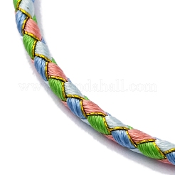 Fabrication de bracelets tressés en cordon polyester&nbsp;MAK-Z003-01P-16
