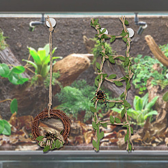 8 pieza de decoración colgante con cordón de ratán y yute para jardín&nbsp;HJEW-OC00396