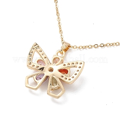 Collier pendentif zircon cubique coloré&nbsp;NJEW-F307-02C