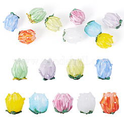 9pcs 9 Farben handgemachte Bunte Malerei-Perlen&nbsp;LAMP-TA0002-64
