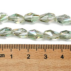 Transparentes cuentas de vidrio electroplate hebras&nbsp;GLAA-K064-03B-HR02