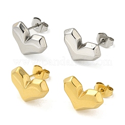 Boucle d'oreille à tige en acier inoxydable 304 avec placage sous vide PVD&nbsp;EJEW-C099-07GP