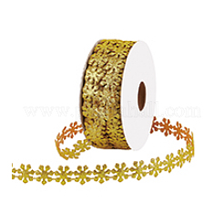 Garniture de ruban de polyester de flocon de neige&nbsp;DIY-WH0568-45A