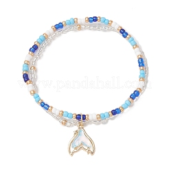 Armbänder mit Anhängern aus Ozeanlegierung&nbsp;BJEW-MZ00338-03