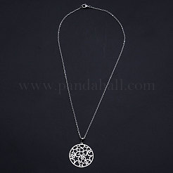 Collane con ciondolo in acciaio inossidabile 201 anti-ossidazione&nbsp;NJEW-S105-JN607-45-1