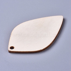 Unvollendete leere Anhänger aus Pappelholz&nbsp;WOOD-D021-12