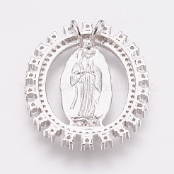 Ottone micro spianare pendenti zirconi&nbsp;ZIRC-P075-12P