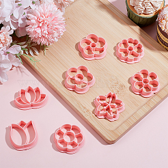8 formina per biscotti in plastica PP a forma di fiore&nbsp;DIY-HY0002-81