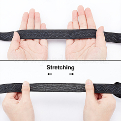 Bande élastique silicone polyester transparente anti-dérapante&nbsp;SRIB-WH0011-031A-01