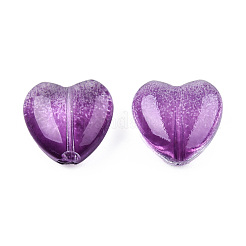 Perles de verre peintes par pulvérisation transparent&nbsp;GLAA-N035-030-C06