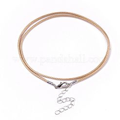 Gewachsten Baumwollkordel bildende Halskette&nbsp;MAK-S032-1.5mm-B16