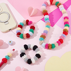 80 Stück 16 Farben Stofflegierung Plüsch Pompom Ball Perlen&nbsp;DIY-GA0008-86