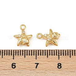 Ozean-Motiv Messing Micro Pave Zirkonia Charms&nbsp;KK-F902-08F-G